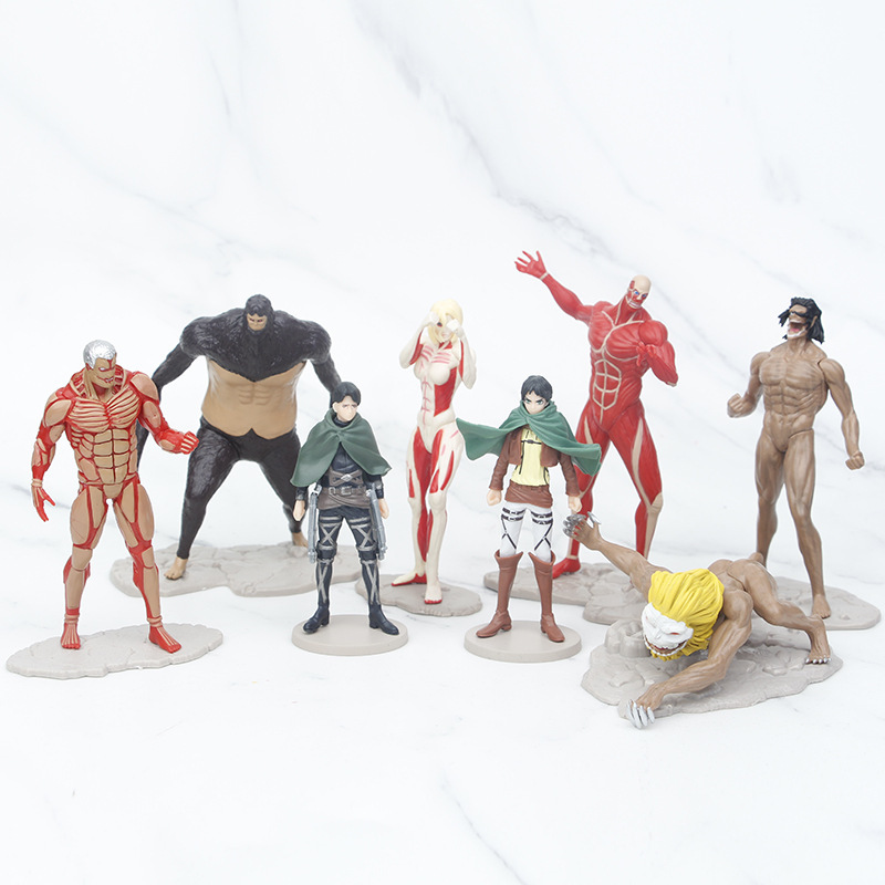 Kotobukiya Artfx - 8 adet Titan Anime Figürleri Zırhlı