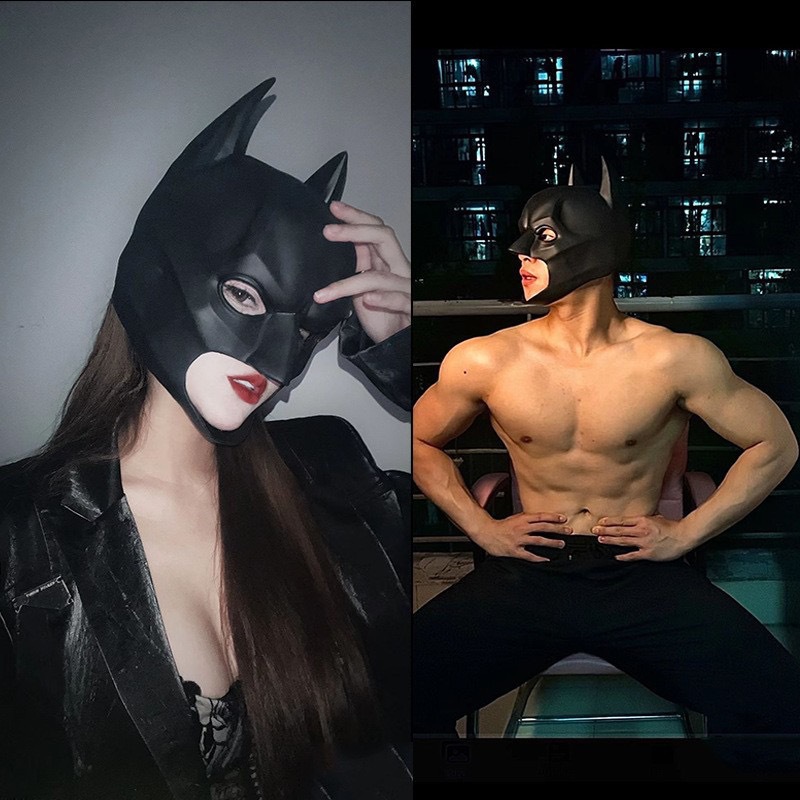 Erkek ve Kadın Lateks Maske Ba - Cosplay Bat Prop incelemesi ve fiyatı